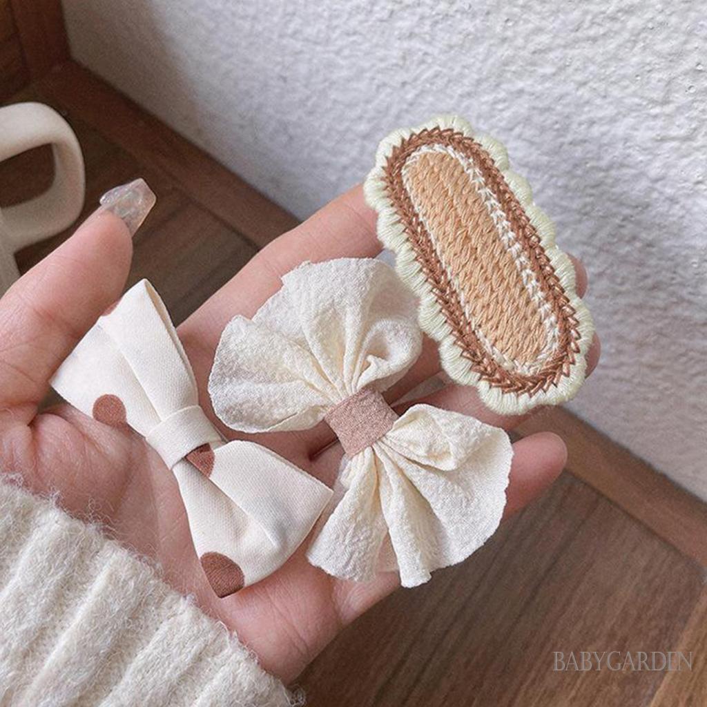 Set 9 Kẹp Tóc Hình Gấu Hoạt Hình Dễ Thương Cho Bé Gái