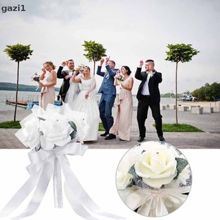 Bó Hoa Hồng Giả Cầm Tay Bằng Lụa Cho Cô Dâu Garazi1