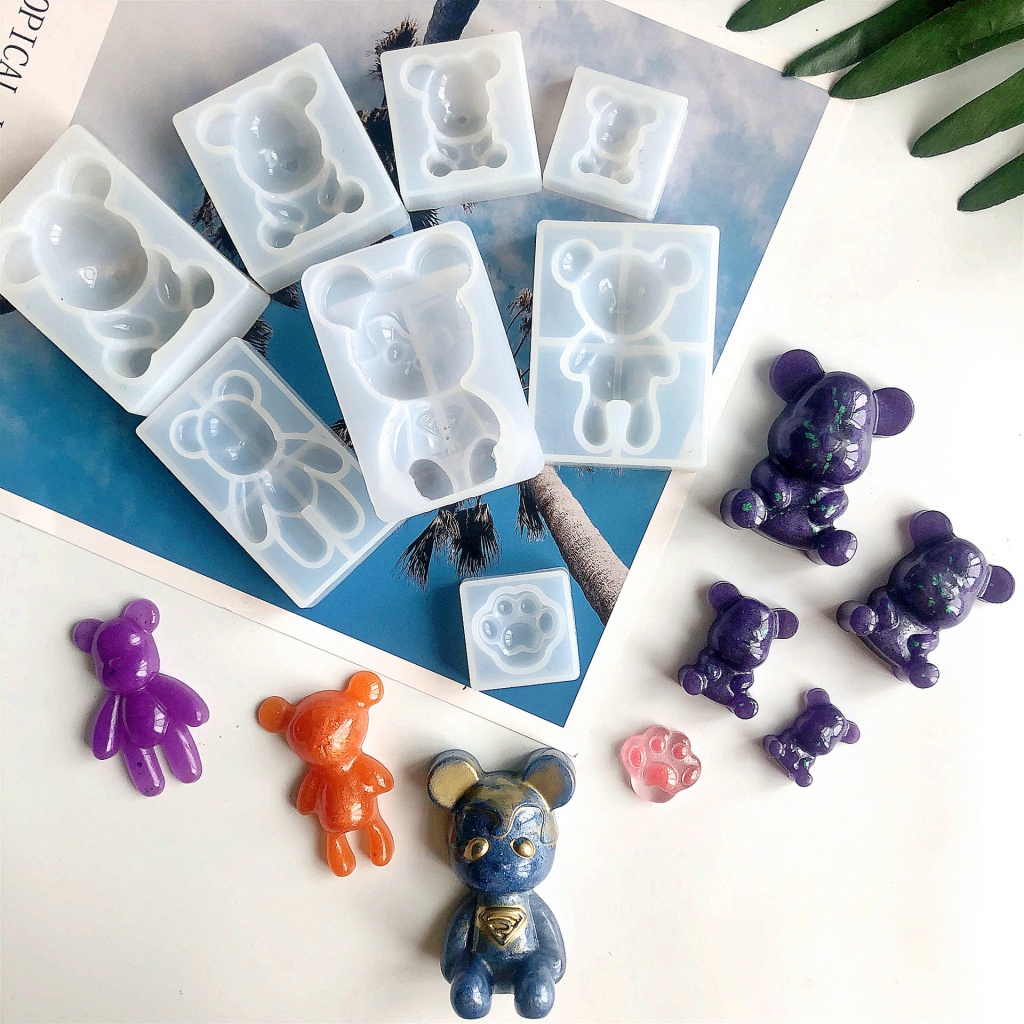 Khuôn Silicone Làm Xà Phòng / Sô Cô La Hình Chú Gấu Đáng Yêu