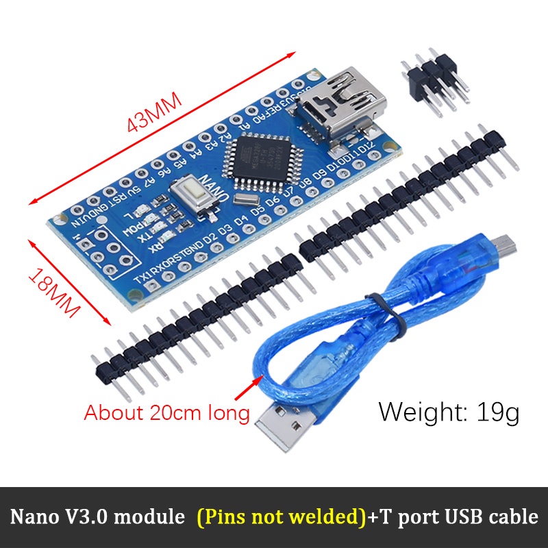 Bảng Mạch Atmega328 MINI Type-C Nano 3.0 USB V3.0 ATmega328P CH340G 5V ...