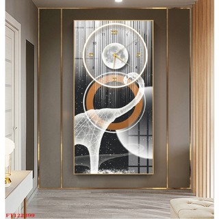 Tranh Đồng Hồ Treo Tường Động Vật Nghệ Thuật - Tranh Tráng Gương