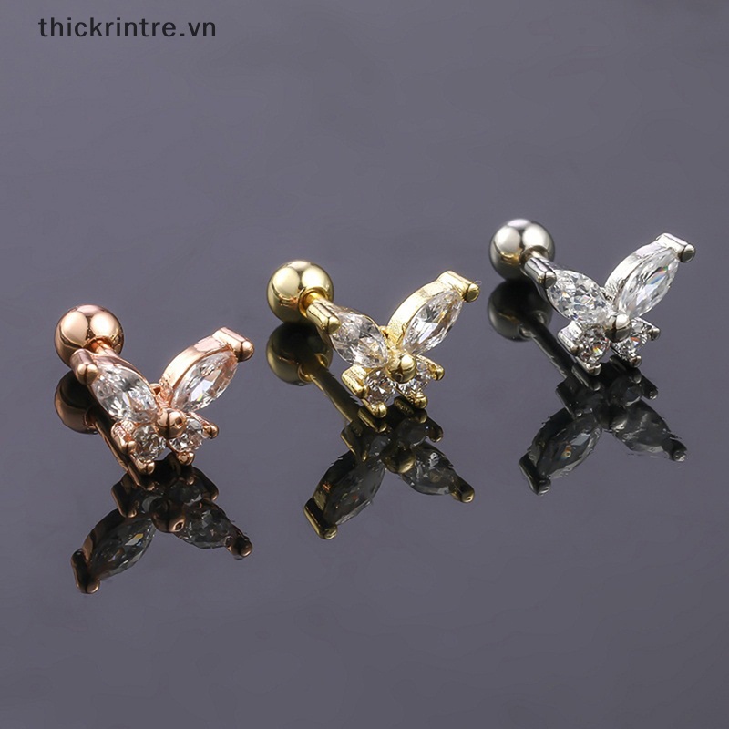 THI 1 Cái Bông Tai Nữ Xương Tai Móng Tay Sụn Bông Tai Xoắn Ốc Bông Tai Trang Sức Cơ Thể Quà Tặng VN
