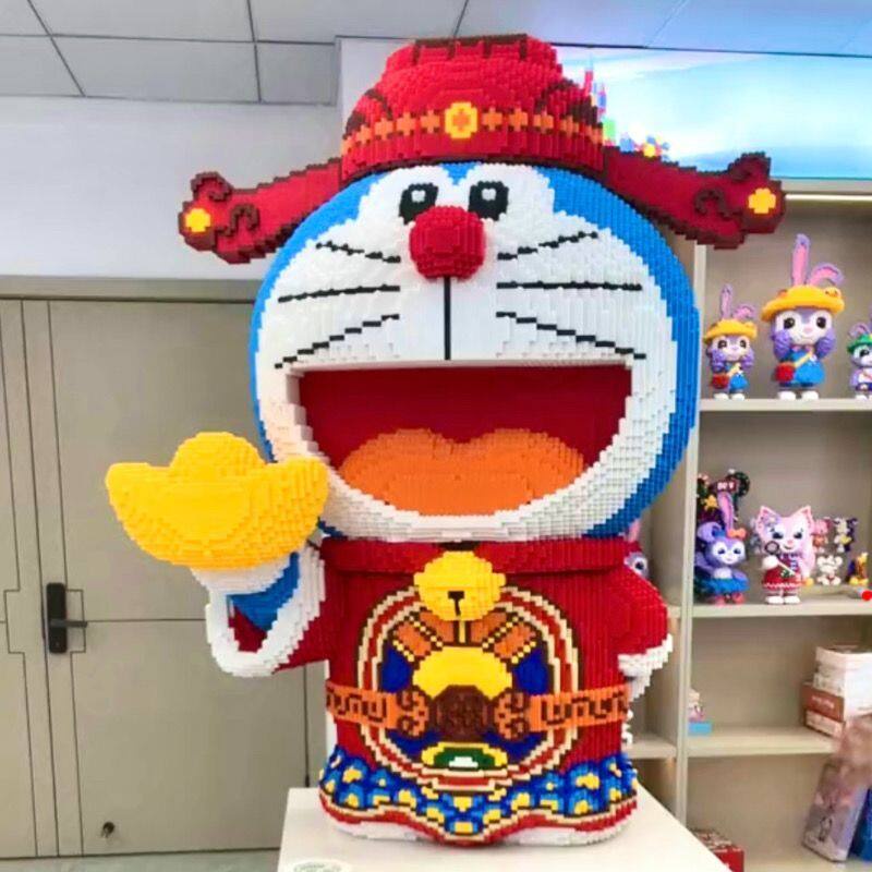 mô hình Doraemon thần tài 40cm đồ chơi xếp hình nhân vật doremon ...