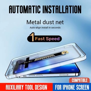 Ứng dụng màng phụ trợ tự động tiện lợiHDTempered Glass Tương thích cho iPhone 17ProMax 17Air 16 15 14 13 12 11 XsMax Toàn màn hình Tự động lắp đặt bảo vệ để