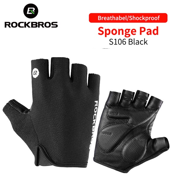 ROCKBROS Găng Tay Thể Thao Hở Ngón Thoáng Khí Chống Sốc Cho Nam Nữ