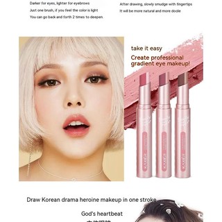 Phấn Mắt Dạng Thỏi Kashil 2 Màu Gradient Chống Nước Chống Mồ Hôi Không Phai Màu Lâu Trôi