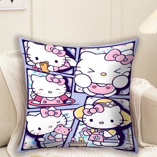 Sanrio Hoạt Hình Dễ Thương Trẻ Em Ném Gối Ngắn Sang Trọng & Polyester Cinnamoroll & Kuromi & Hello Kitty Đệm Ô Tô Phòng Ngủ Sofa Trang Trí Nhà Gối (Không Có Lõi Gối)