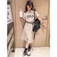 ✨Set Áo Thun Ngắn Tay In Chữ + Chân Váy Dài Phong Cách Hàn Quốc Cho Bé Gái