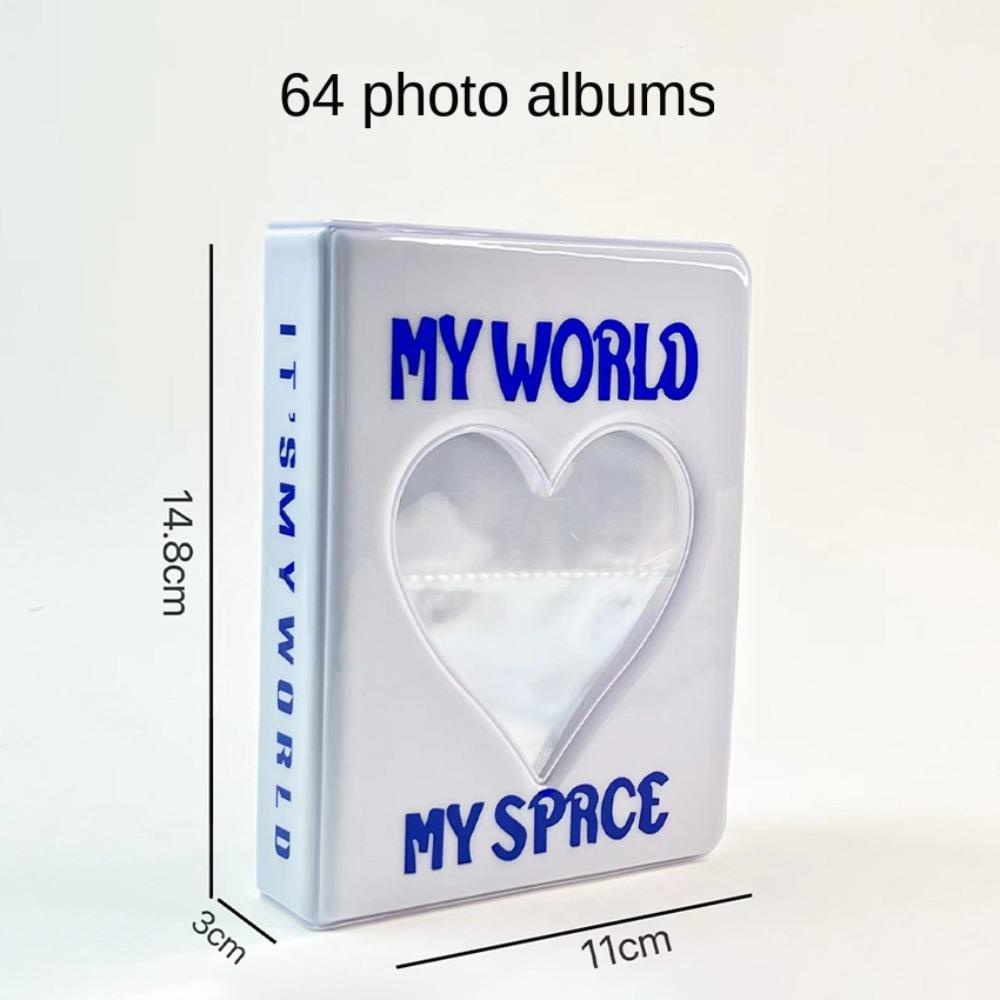 GOODH Photocard Holder, Album Ảnh PVC Trái Tim Tình Yêu, Mini Rỗng 64 Túi Thẻ Tên Sách Nam