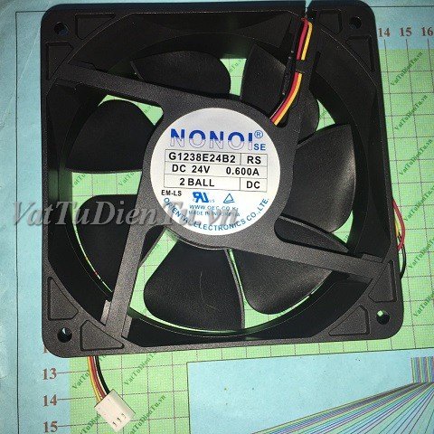 G1238E24B2 Quạt Tản Nhiệt 24V 0.6A 120x120x38mm NONOIse 3 Dây | Shopee ...