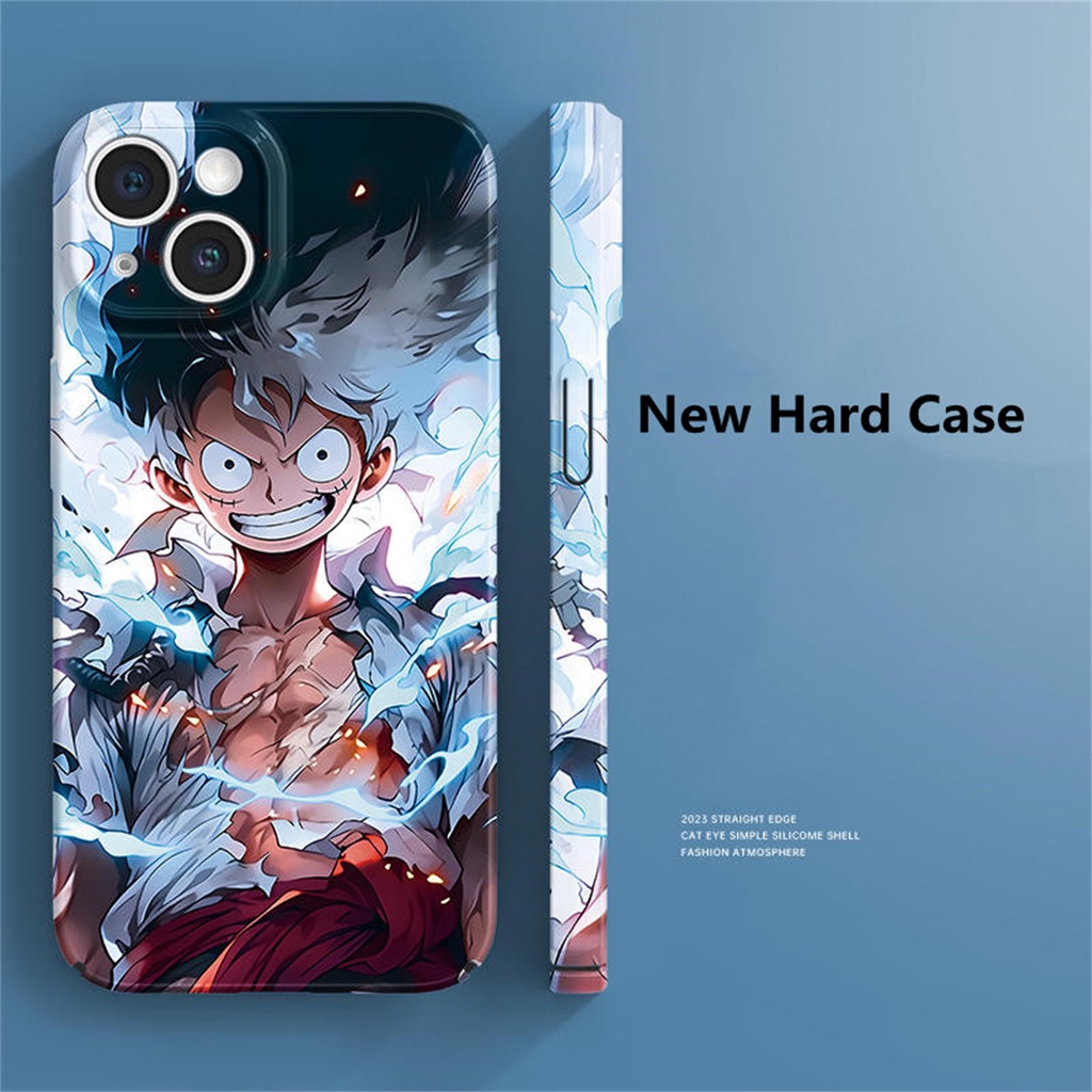 One Piece Thần Mặt Trời Nica Luffy Zoro Bóng Anime Hoạt Hình Cứng Acrylic Ốp lưng Tương Thích Cho iPhone 16 16 14 13 12 11 Pro Max Plus 12 13 Vỏ Mini Bảo Vệ Toàn Diện Ốp Lưng