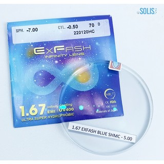 Tròng kính Exfash Hàn Quốc 1.67 - Chống trầy, chói, UV & bám hơi nước