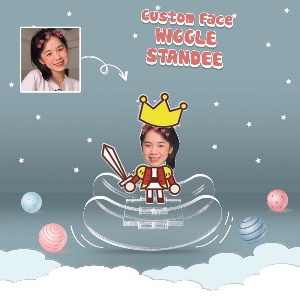 Standee lắc lư lật đật in theo yêu cầu Chibi Cute Động Vật Trái Cây Quà Tặng Cho Cặp Đôi - Trí Decor
