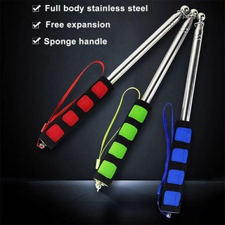 DARON 2M Tay Cầm Cột Cờ Linh Hoạt Biểu Ngữ Di Động Flagstaff Tay Cầm Xốp Bằng Thép Không Gỉ 1.2 / 1.6 / 2.0 Mét Cột Cờ Kính Thiên Văn