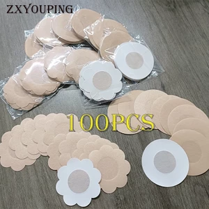 ZXYOUPING Set 100 Miếng Dán Ngực Tàng Hình Dùng Một Lần Cho Nữ-miếng dán ngực giấy-dán đầu ti