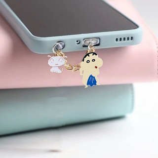 Nút Chống Bụi Kiểu Hoạt Hình Cậu Bé Bút Chì Shin-Chan Dễ Thương Gắn Cổng Sạc Điện Thoại / Tai Nghe