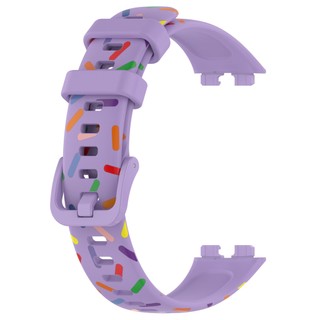 Dành Cho Huawei Band 10 / 9 / 8 Dây Đeo Silicon In Hình Thời Trang Cho Honor Band 6 Dây Đeo Tay Thay Thế