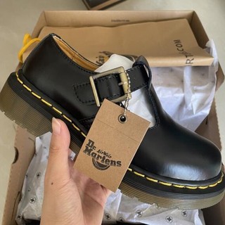 Giày T-Strap Mary Jane da thật nữ phong cách Anh, cổ điển, thời trang sinh viên, ngoài trời