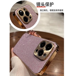 Luxury Glitter Diamond Plating iPhone Soft Case (for iPhone 14 13 12 11Pro Max 12 ProMax) TPU Side Shock Resistant Matte iPhone Leather Case