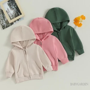 Áo Khoác Hoodie Tay Dài Màu Sắc Thời Trang Thu Đông Cho Bé 1-5 Tuổi