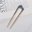 Simple Hair Fork Cùng kim loại Hair Trâm Vỏ Giấy Chải Tóc In Lưới Đỏ Cùng U Hợp Kim Hair Fork Sắt