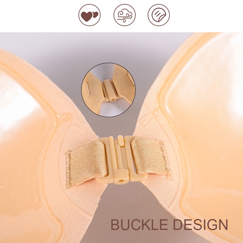 Miếng Dán Nâng Ngực Bằng Silicone Màu Nude Gợi Cảm Cho Nữ
