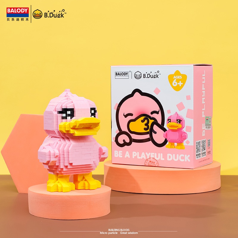 mini  lắp ráp mô hình bộ  đồ chơi cho bé trai Đồ Chơi Lắp Ráp Hình Chú Vịt Vàng Nhỏ Nhắn Dễ Thương Cho Bé