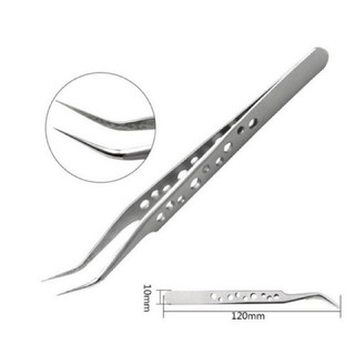 Nhíp lỗ LASHES SUPPLY cong, thẳng chuyên dụng gắp mi, nối mi, rút ngọn, nhặt lông yến