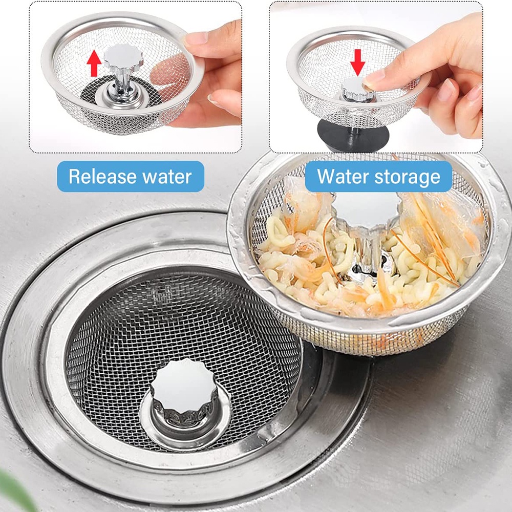 Lưới Lọc Rác / Cống Thoát Nước Bồn Rửa Chén / Phòng Tắm Bằng Thép Không Gỉ / Thay Thế Tiện Dụng