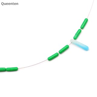Queenten 300 cái / gói câu cá bobber hình bầu dục màu đen nút chặn không gian đậu kết nối dây câu cá điện trở phụ kiện câu cá qt