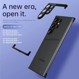 [JLK] Dành Cho Samsung S23 Siêu Sang Trọng Có Miếng Lót Góc Bảo Vệ Ống Kính Ốp Lưng Silicon Mềm Cho iPhone 16 15 14 Pro Max
