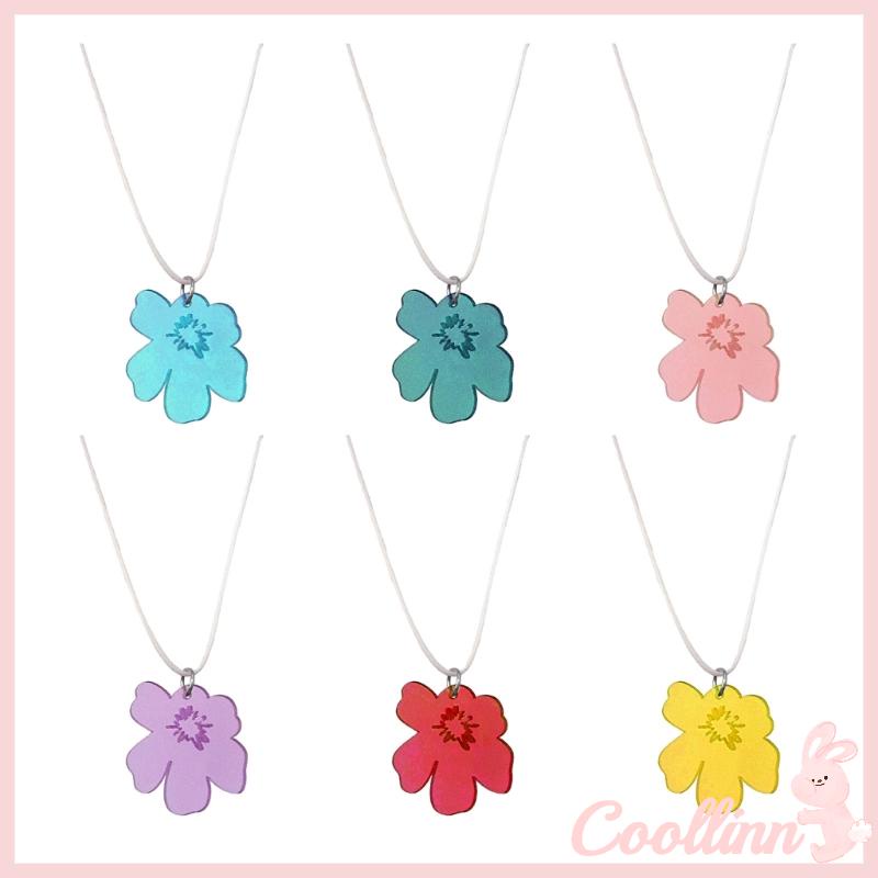 Coo ngọt ngào không thường xuyên hoa mặt dây chuyền vòng cổ trang sức bên tuyên bố thời trang choker thời trang dây đơn giản vòng cổ