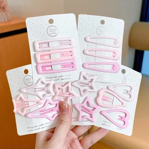Set 10 Kẹp Tóc Mái Ngôi Sao Hình Hoạt Dễ Thương Thời Trang Hàn Quốc Cho Bé Gái