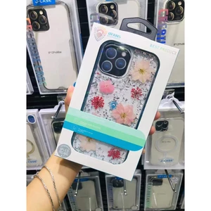 Ốp điện thoại IPhone 13Promax Vỏ bảo vệ Dfans Flower Chống sốc Apple 13Promax Gold Foil Vỏ bảo vệ toàn diện
