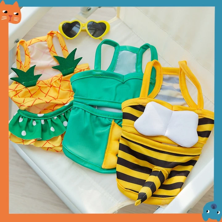 Mùa Hè Chó Dễ Thương Phong Cách Ong Đồ Bơi Dây Đeo Mèo Hai Chân Đồ Bơi Thú Cưng Đồ Bơi Thú Cưng Bikini Quần Áo Cho Chó Bông