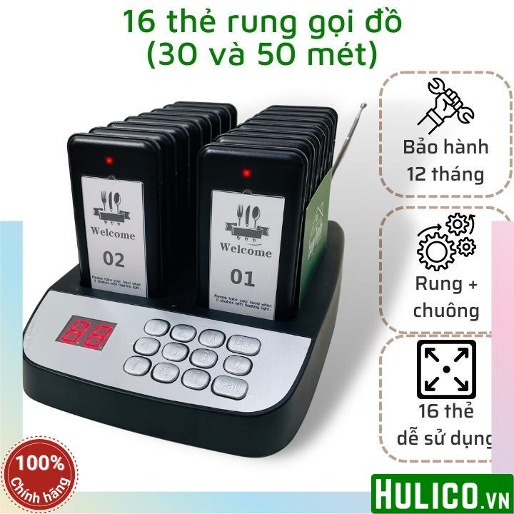 Bộ 16 thẻ rung và chuông tự phục vụ - bán kính 30m hoặc 50 mét | Shopee ...
