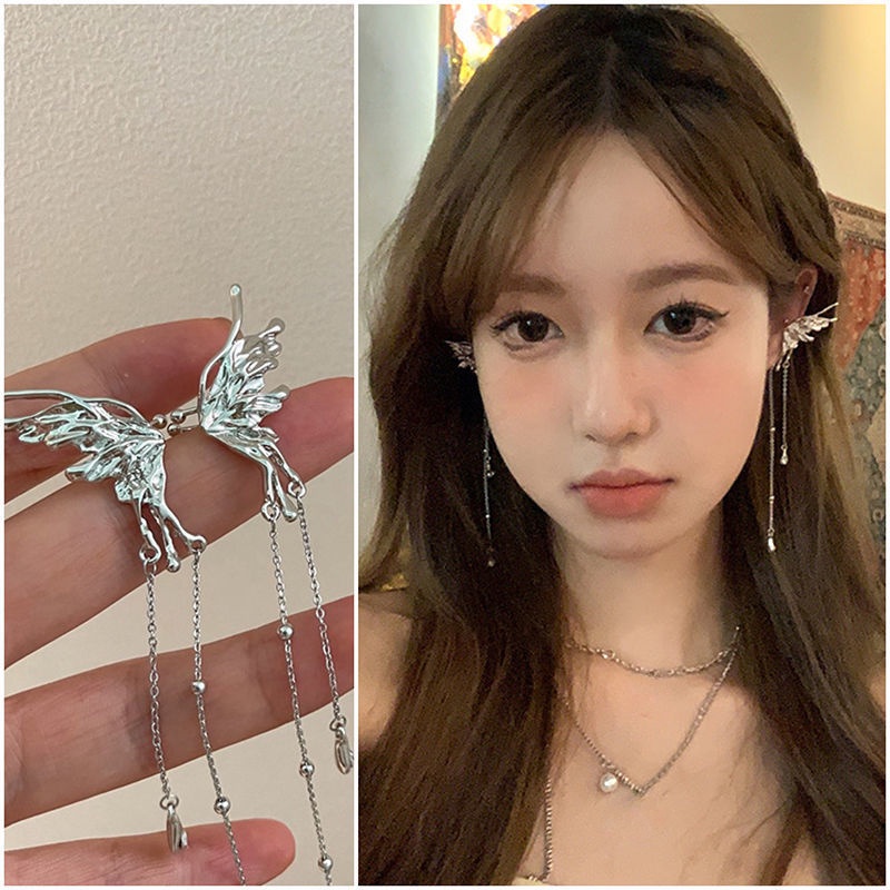 Hoa Tai Dạng Kẹp Hình Bướm Siêu Cổ Tích Cho Nữ