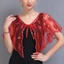 JVSUB Dạ Hội Prom Mũi Với Tua Rua Áo Cosplay Thanh Lịch Quấn Phụ Kiện Cưới Khăn Choàng Kim Sa Lấp Lánh