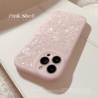 Ốp Điện Thoại Mềm Họa Tiết Vỏ Sò Màu Hồng Cho IPhone 14 14pro Max 14plus 13 13pro 13mini 12 11 Pro Max IX XR SE2 I8 Plus