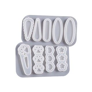 Kra Khuôn Nhựa Silicon DIY Tóc Pin Đúc Khuôn Nhựa Đúc Khuôn Kẹp Tóc Khuôn Silicon Khuôn Trang Sức Khuôn Epoxy R