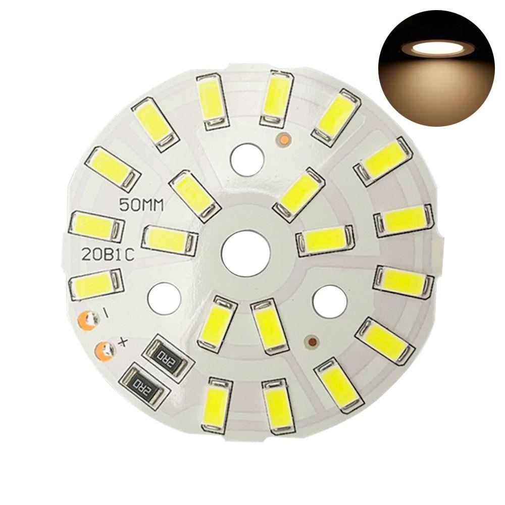 CATIYAHA 5 CHIẾC Chip Nguồn LED, Diode Phát Sáng Trắng Tròn / Trắng Ấm, Phụ Kiện 3W 5W 10W Nguồn Sáng Hạt Văn Phòng