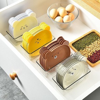 Đĩa Nhựa, Khay Đựng Đồ Ăn Vặt, Đĩa Decor Hình Gấu Hoạt Hình Để Bàn SUNNY DAY