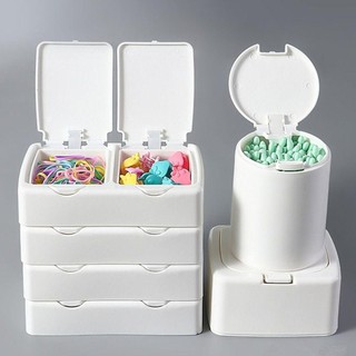 Hộp Bảo Quản MEGOCE, Hộp Đựng Bông Bằng Nhựa Pop Loại Cửa Sổ, Mini Đôi Lưới Sắp Xếp Phụ Kiện Tóc Lớp