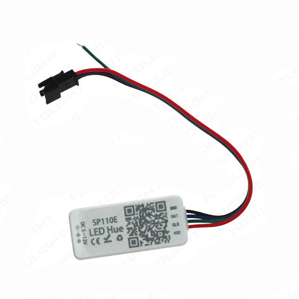 Bộ điều khiển đèn Led FANIELLAPOWELL SP110E, Bộ điều khiển đèn Led Bluetooth điều khiển ứng dụng có thể định vị riêng lẻ, / Bộ điều khiển Pixel Led DC5-12V thông minh RGBW cho WS2812B SK6812