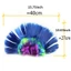 FUHUIOT Ngộ nghĩnh Cockscomb, Tóc Giả Mohawk Màu Lông Tơ, Người Hâm Mộ Chú Hề Disco Tự Nhiên Vô Hình Cầu Vồng Punk Tóc Giả Tiệc Halloween