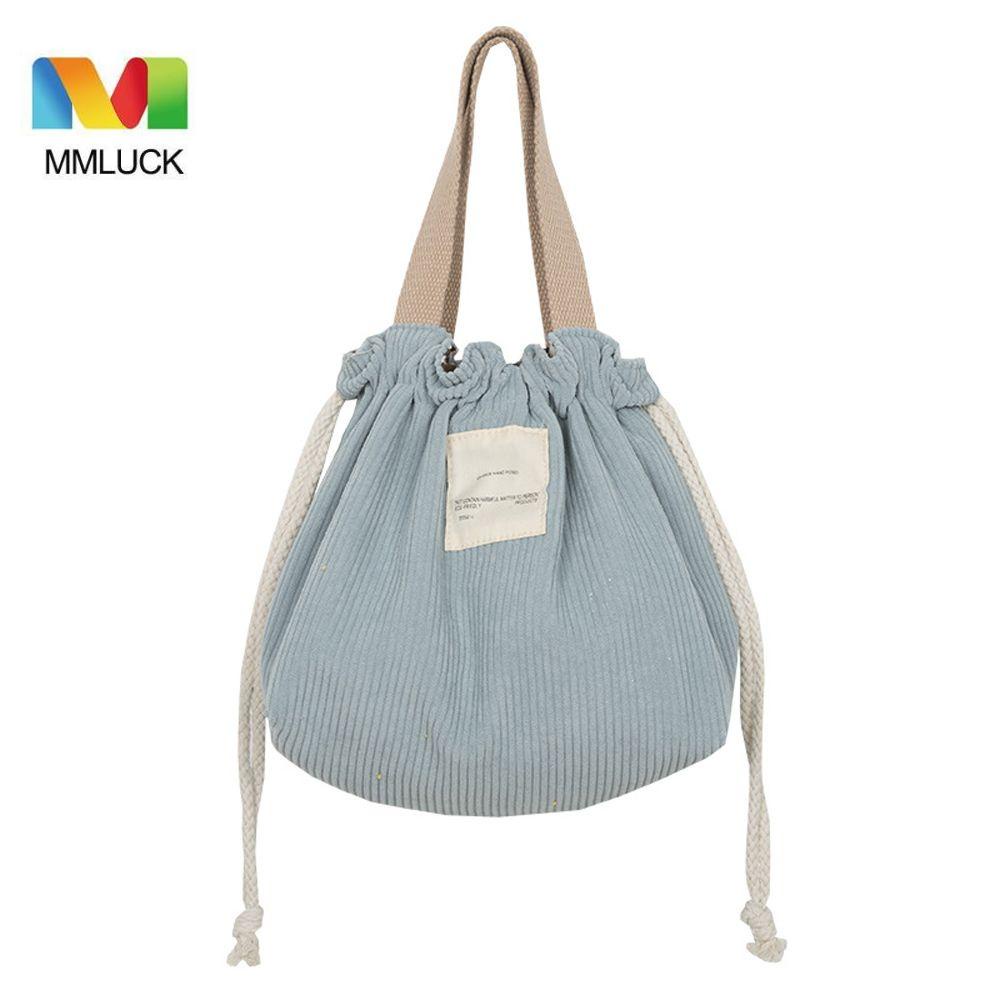 Túi tote MMULCK dây rút bằng vải nhung đựng thức ăn trưa đa năng ...