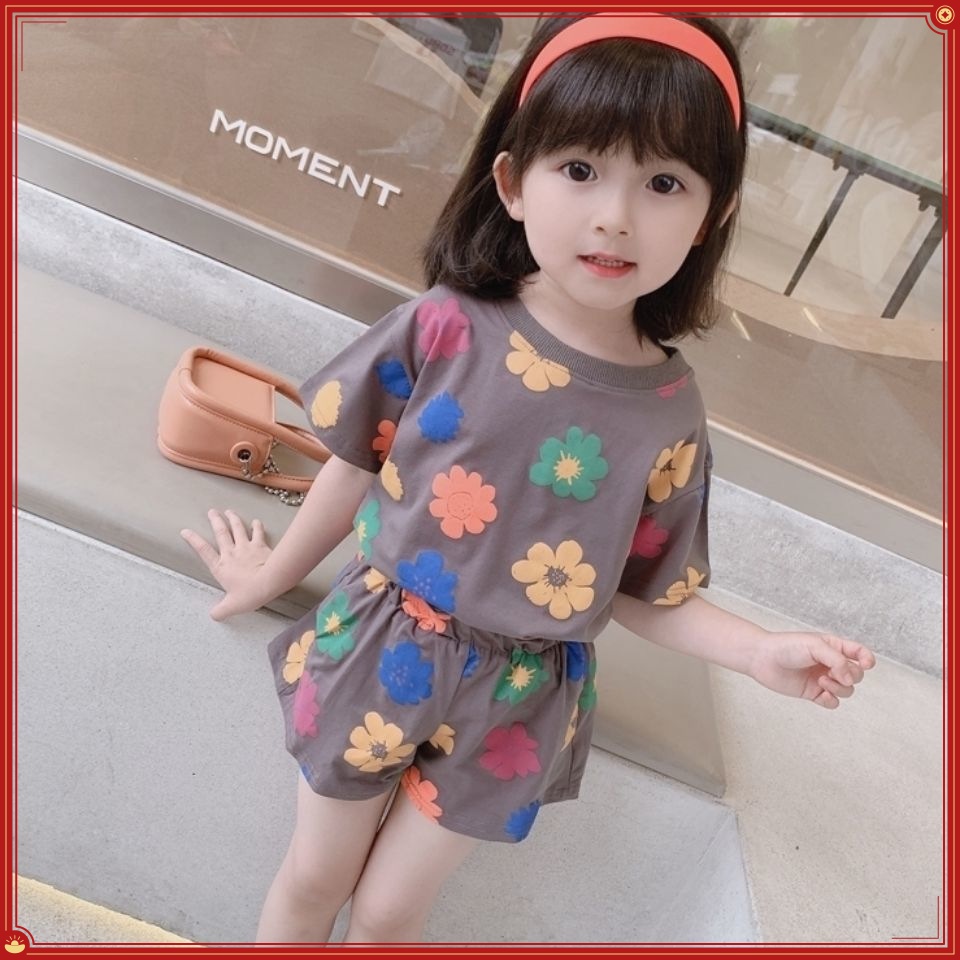 90-150cm Quần Áo Trẻ Em Mùa Hè Phong Cách Mới Nhà Quần Áo Bé Trai Bé Gái Điều Hòa Không Khí Quần Áo Mỏng Tay Ngắn Thể Thao Top Phù Hợp Với Hợp Thời Trang