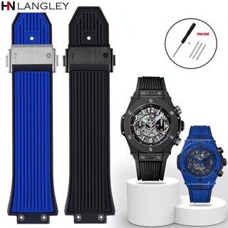 HUBLOT Vòng Tay Cao Su Silicon Mềm Chống Thấm Nước Có Khóa Logo 22mm 17 * 25mm