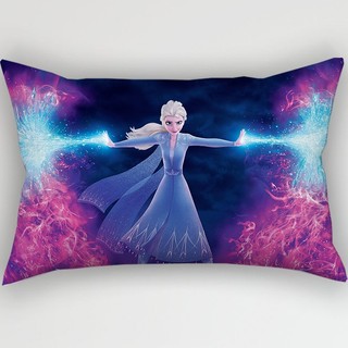 Vỏ Gối Hình Chữ Nhật Frozen Elsa Và Anna Phổ Biến Trẻ Em Quà Tặng Một Mặt In Hình Chữ Nhật Polyester Vỏ Gối Phòng Ngủ Sofa Trang Trí Nhà Gối