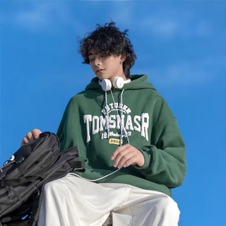 Áo hoodie nỉ in chữ phong cách đường phố có mũ trùm đầu